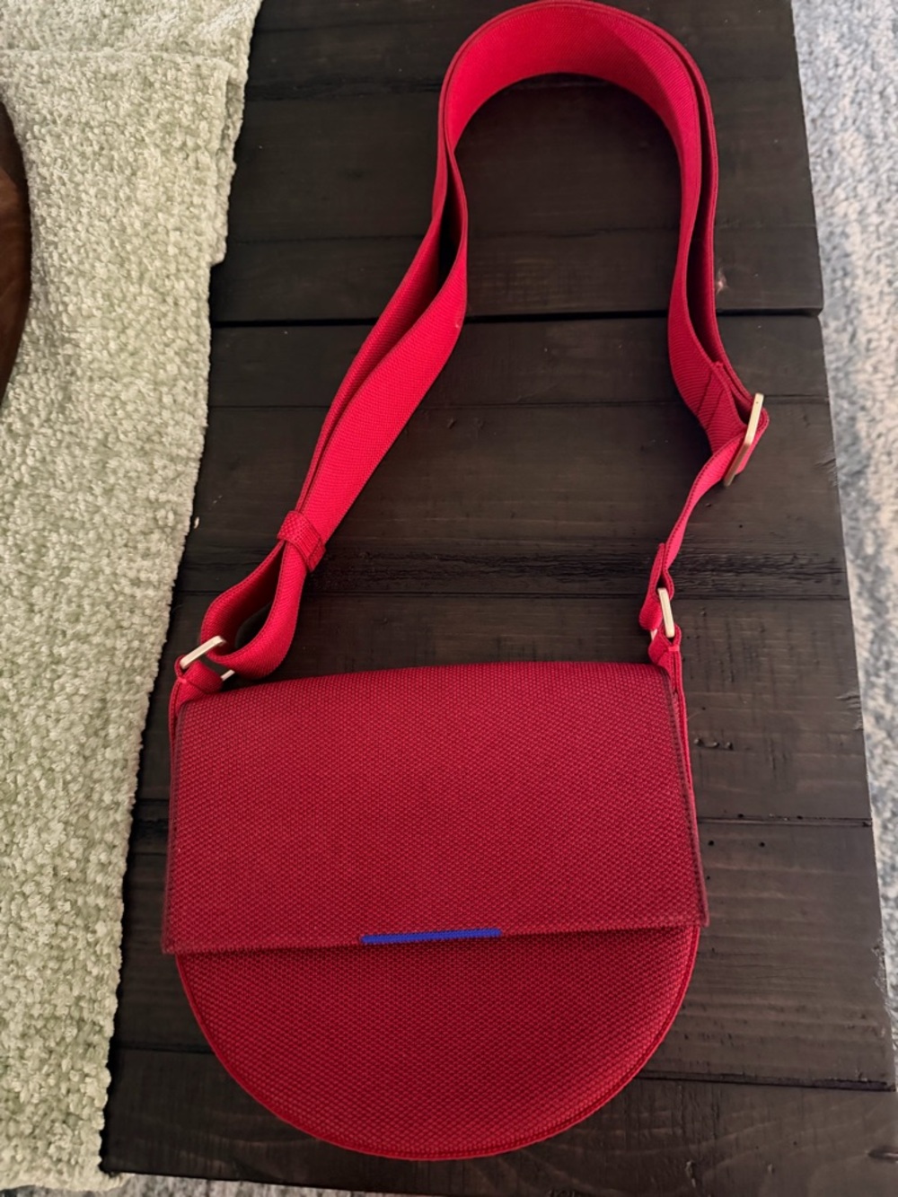 Rothy’s Red Crossbody Saddle Bag -RARE-